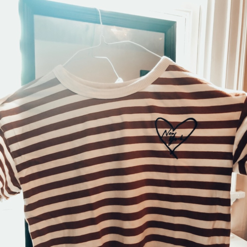 striped crop top !!